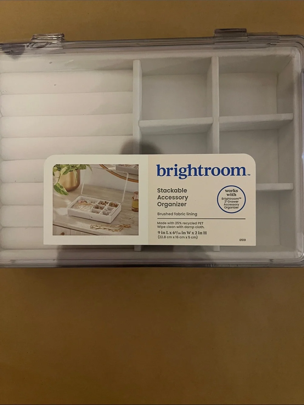 Brightroom White Stackable Jewelry Organizer with Multiple Compartments